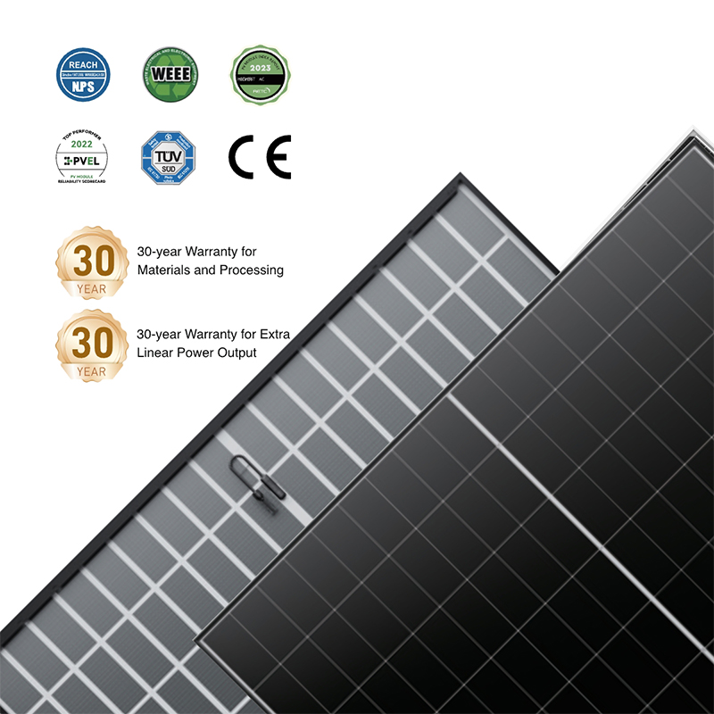 WERAN EcoLife 480-490W Podwójny szklany panel słoneczny BC LR7-54HJD Wysokiej klasy moduł fotowoltaiczny do zastosowań mieszkaniowych